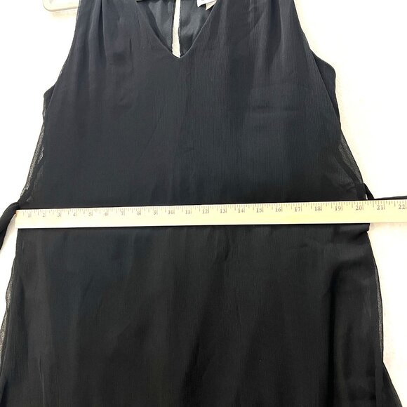 CALVIN KLEIN Black Dress Chiffon Womens 10 Party Whimsigoth Dark Feminine - Picture 12 of 14